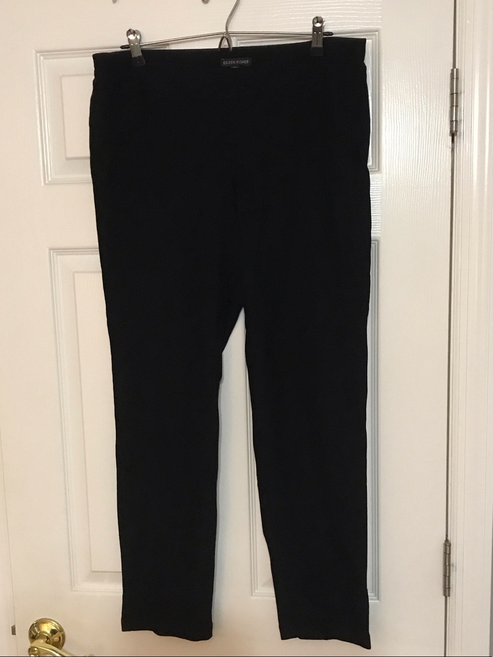 Eileen Fisher Black Slim Pull-On Pants